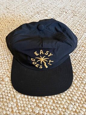 Katin Navy Blue Cap with Gold Embroidered Palm - "Easy Does It"